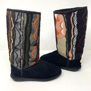 COOGI Women’s Vintage Sweater Knit and Suede Tall Boots Size 6